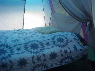 Inside the tent